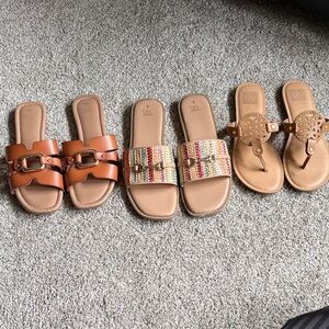 Tan Sandals Trio Set